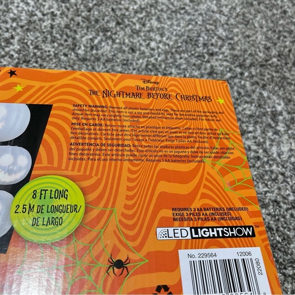 Nightmare Before Christmas Halloween String Lights Jack Skellington Talking Sing - Picture 10 of 12